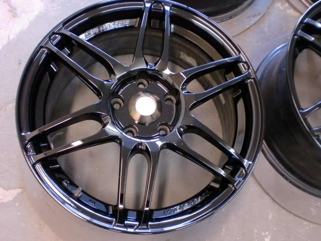 福生市　マットブラックホイールカラーチェンジ