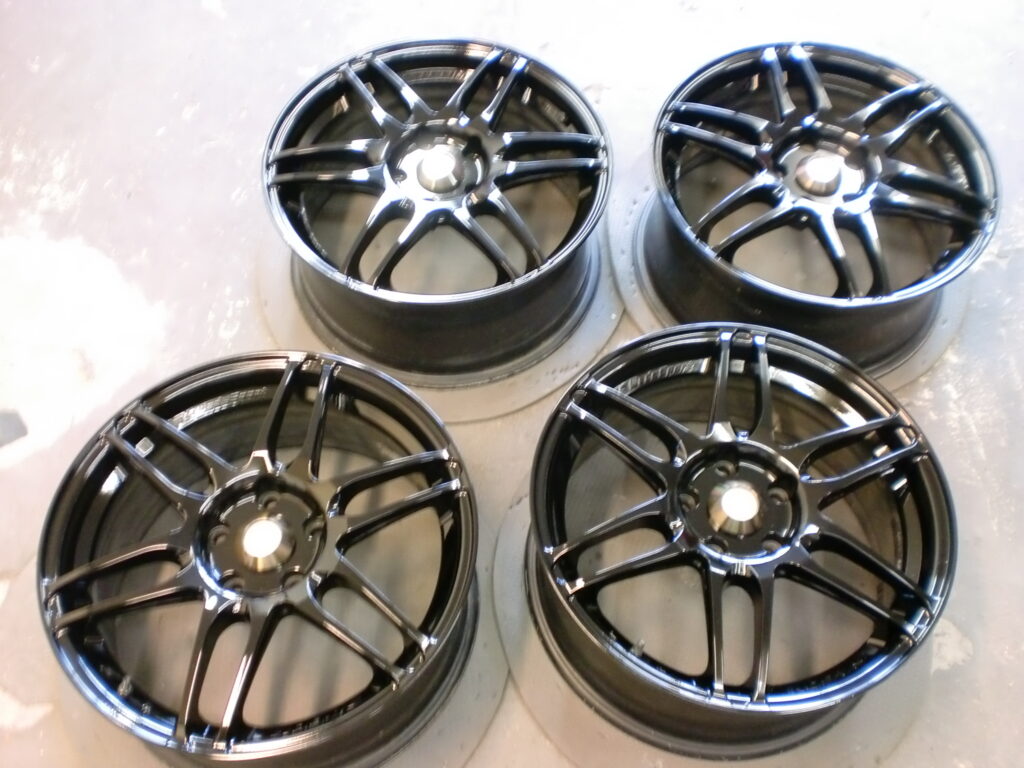 福生市　マットブラックホイールカラーチェンジ