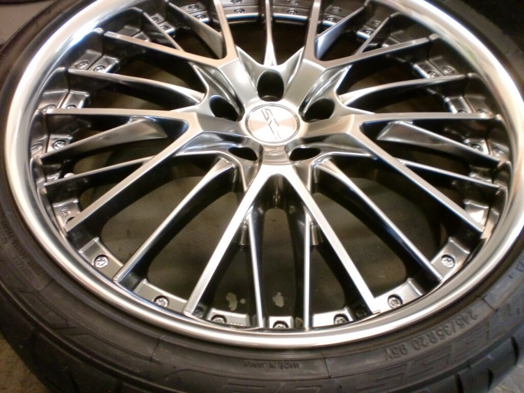 昭島市　アルマイトリムホイール傷修理