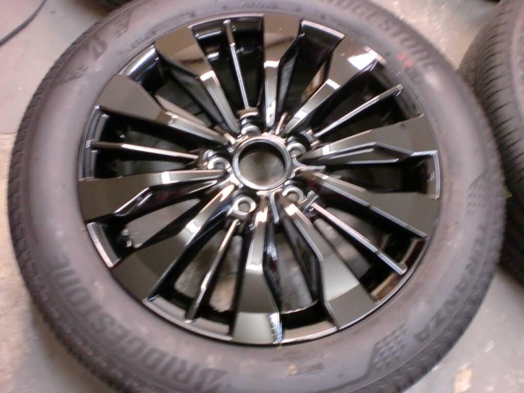 府中市　ホイールカラーチェンジ　ブラック塗装