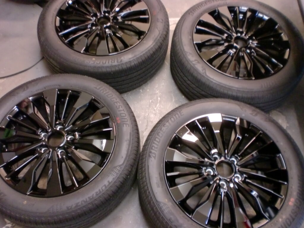 府中市　ホイールカラーチェンジ　ブラック塗装