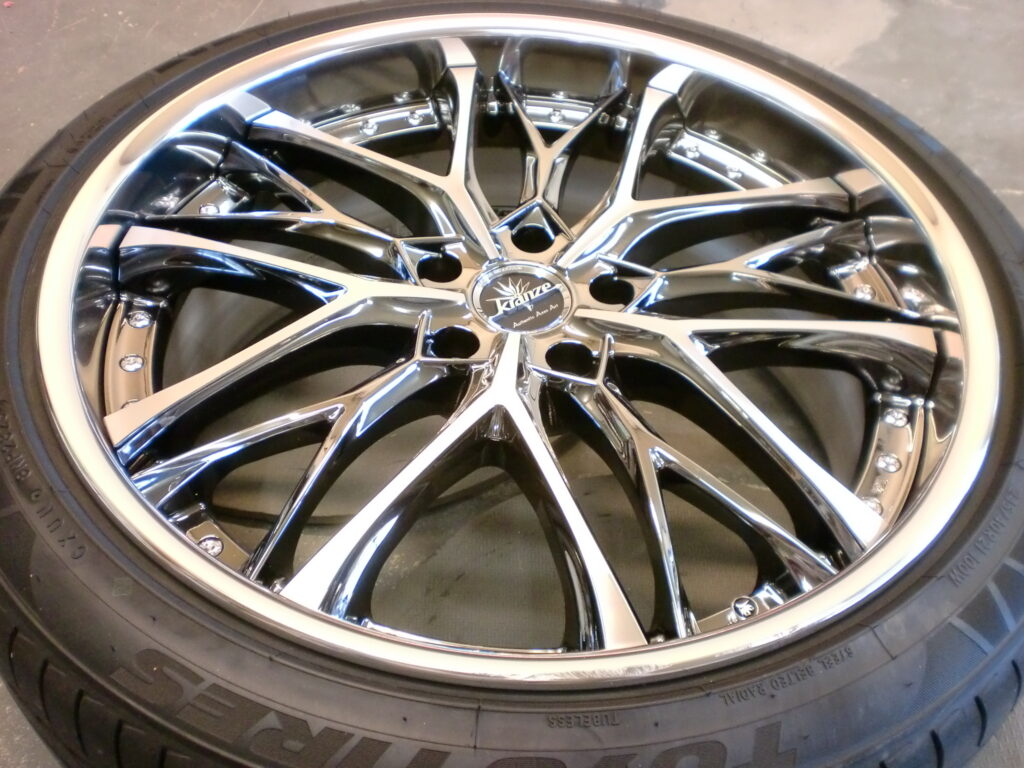 あきる野市　アルマイトリムホイール傷修理