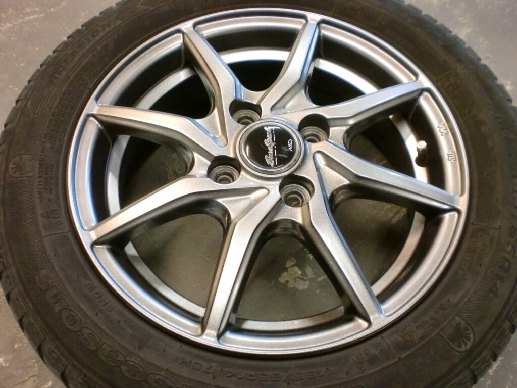 昭島市 シルバー塗装ホイール傷修理