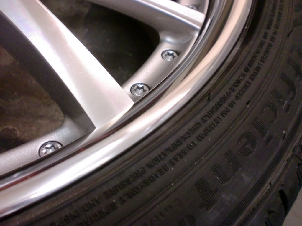 福生市　アルマイトリムホイール傷修理