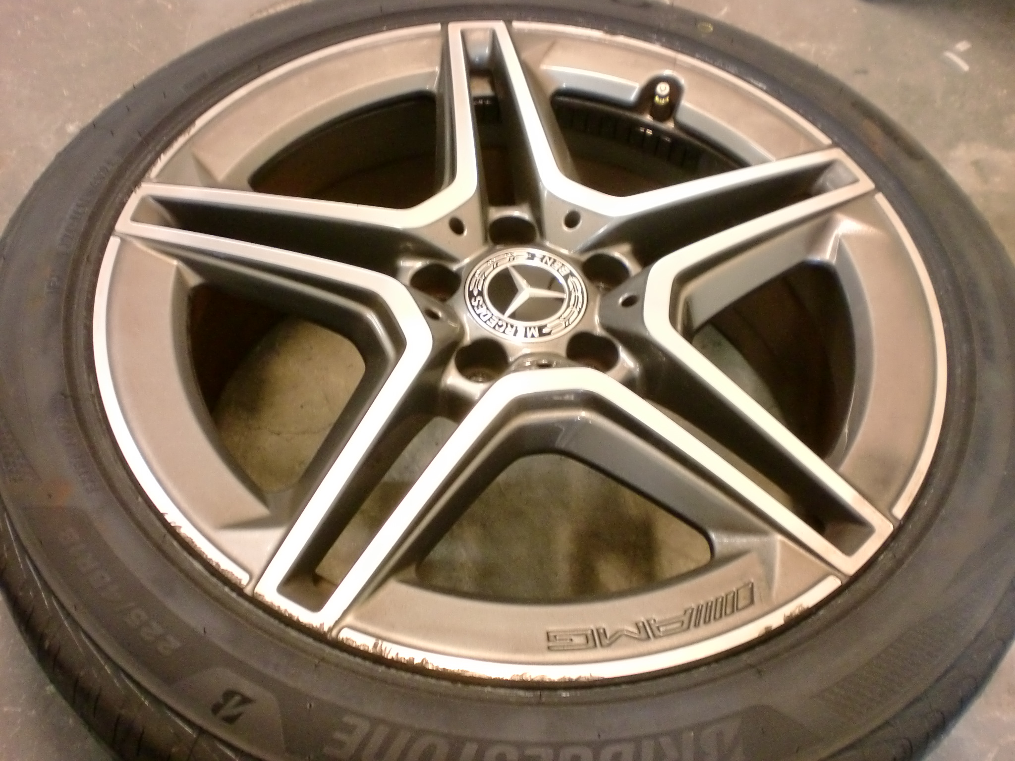 国分寺市のお客様　ポリッシュホイール傷