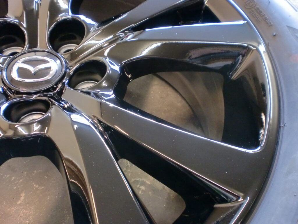 あきる野市　ホイールブラック塗装カラーチェンジ