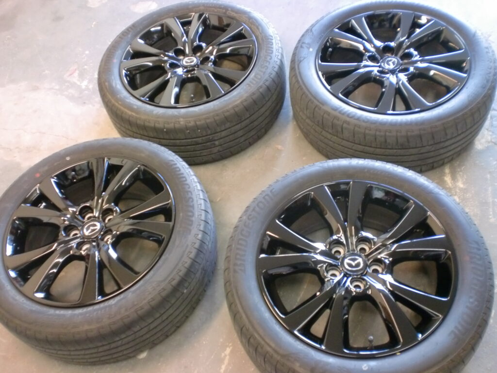 あきる野市　ホイールブラック塗装カラーチェンジ