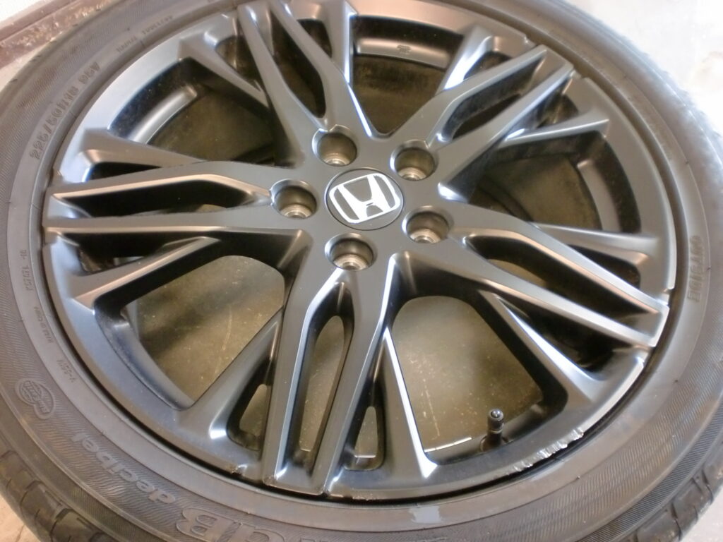 昭島市　マットブラックホイール傷修理